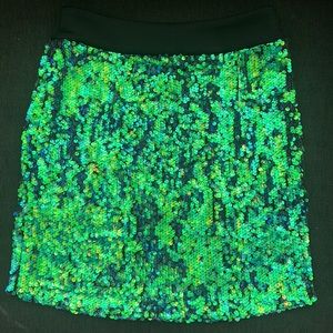 NWOT Premonition Designs Sequin Skirt Size 4/Small 💚💜